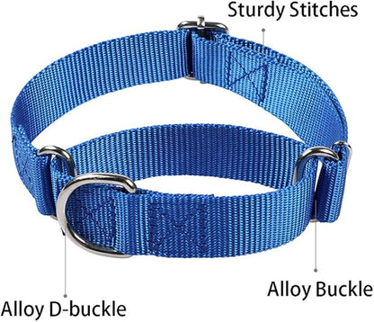 Martingale Collar for Dogs, Dog Choke Collar Escape Proof No Pull Cinch Dog Training Collars Adjustable for Small Medium Large Breed Pet Dogs, Black M
