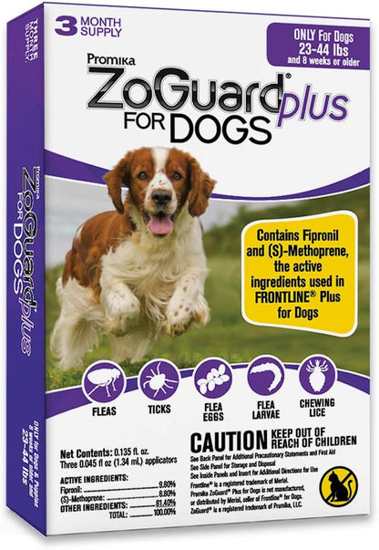 ZoGuard Plus Flea and Tick Prevention for Dogs (Medium - 23-44 lb)