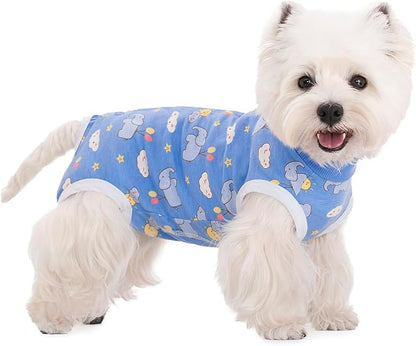 2 Packs Pet Dog Recovery Onesie Suit for Dogs Cats After Surgery,Dog Abdominal Wounds Bandages Cone E-Collar Alternative. (Blue, XXL)