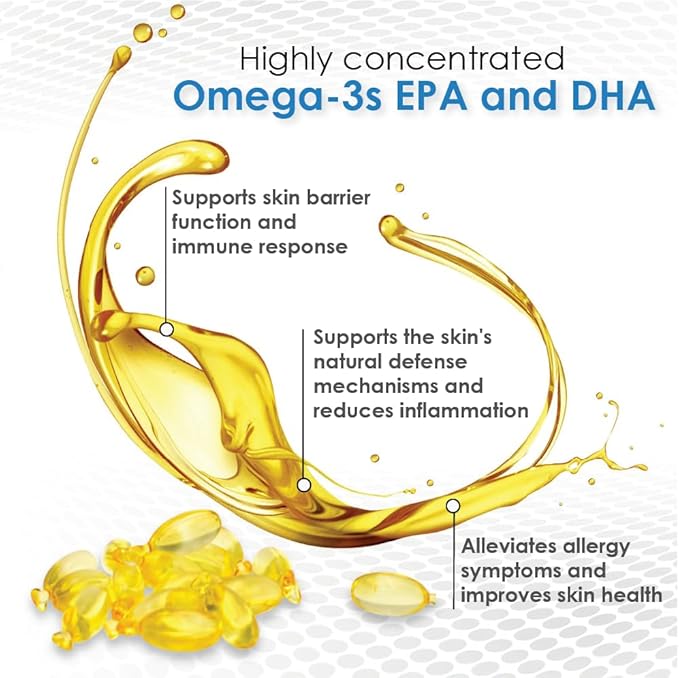 Omega Caps HP Snip Tips for Medium and Large Dogs High Potency EPA and DHA Maximum Bioavailability Fish Oil Supplement Vet Formulated Made in USA Skin Coat Joint and Heart Health 250 Capsules