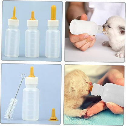 Garneck 3pcs Pet Bottle Small Cat Milk Bottle Reusable Household Pet Nurser Suitable for Newborn Small Animals