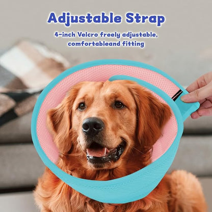 Mosago Soft Dog Cone Collar after Surgery Alternative for Dogs to Stop Licking, Comfort Collars for Large/Medium/Small Pet, Adjustable Elizabethan Neuter Recovery E Cones of Shame Neck & Head Ecollars