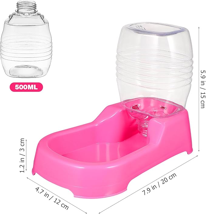 Dog Water Feeder Auto Dog Feeder Pet Food Dispenser Pet Drinking Tool Water Bottle Puppy Puppy Stuff Cat Bowl Supplies Pink Cat Food