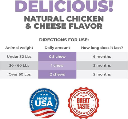 Mighty Petz MAX Hemp Calming Chews for Dogs - Dog Anxiety Relief with Melatonin + Hemp Oil. Dog Calming Treats, Calming Dog Chews, Advanced Pet Composure and Sleep Support