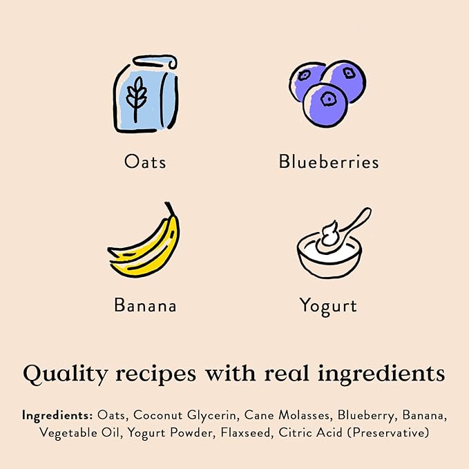 Bocce's Bakery Berry Smoothie Wellness Treats for Dogs, Wheat-Free Everyday Dog Treats, Made with Real Ingredients, Baked in The USA, Natural Soft & Chewy Cookies, 12 oz