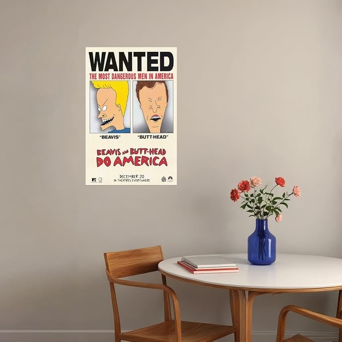 Rectify the Race Beavis And Butthead Do America Movie Mike Judge Bruce Willis 12x16 Poster