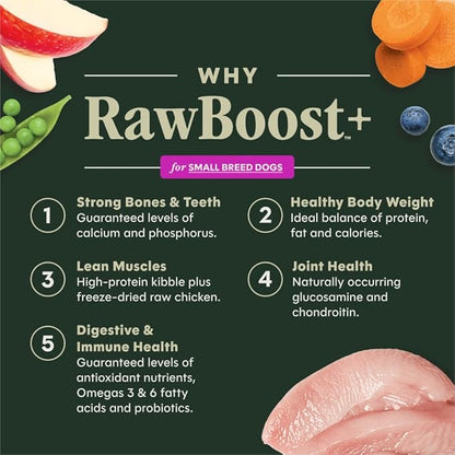 Instinct RawBoost Small Breed, Natural Dry Dog Food with FreshDried Raw, High Protein, Grain-Free Recipe - Real Chicken, 10 lb. Bag