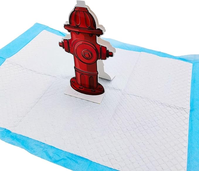 Dog Pee Pad,10Pcs Dog Pee Pad Trainer Paper Fire Hydrant Shaped Pet Diaper Pad Pet Potty for Dog Puppy