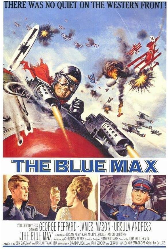 The Blue Max Movie George Peppard James Mason Ursula Andress 18x24 Poster