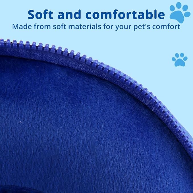 Soft Dog Cone Collar, Inflatable Cones Alternative After Surgery with No-Lick Shield for Large/Medium/Small Dogs to Stop Licking, Elizabethan Neck Ecollars of Shame Comfy Pillow Recovery Blue