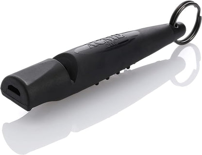 ACME Alpha 210.5 Professional Dog Training Whistle with Enhanced Ergonomic Grip. BPA-Free Plastic. 110 dBA. Standardized Frequency for Smaller Dogs. Weatherproof. Made in the UK (Black)
