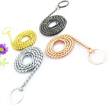 Dog P Snake Chain Chrome Plated Metal Dog Training Choke/Collar-Fully Guaranteed Against Rust Tarnish or Breakage-Recommended for Professional Training (Sliver, 4mm * 24")