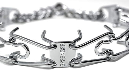 Herm Sprenger Prong Dog Training Collar, 3.2mm x 23in Medium, Ultra-Plus Chrome Plated Steel Pet Pinch Collar No-Pull Collar for Dogs Anti Pull Training Collar Made in Germany