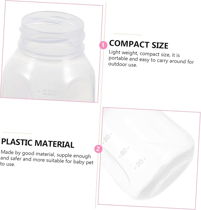 2pcs Kitten Milk Bottle Cat Nursing Bottles for Small Pets Puppy Feeder Safe Material Compact Portable