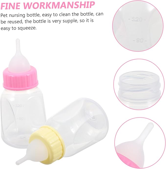 BESPORTBLE 2pcs Kitten Feeding Bottles Milk Bottle for Cats Puppy Feeder Kitten Feeder