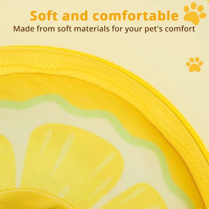 Soft Dog Cone Collar with Anti-Lick Shield, Inflatable Cones Alternative After Surgery for Large/Medium/Small Dogs to Stop Licking, Elizabethan Neck Ecollars of Shame, Comfy Pillow E Recovery