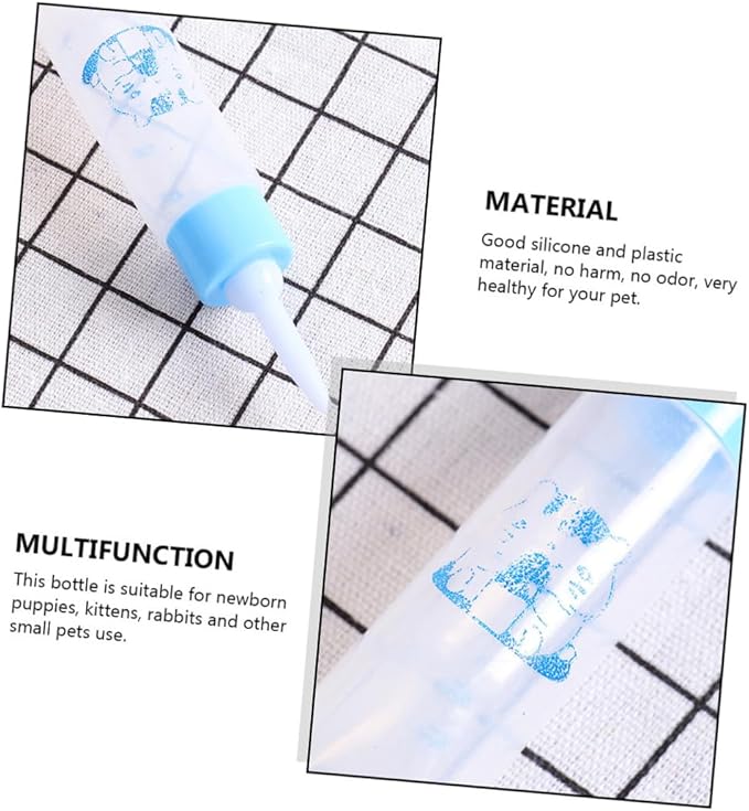 Toddmomy 2pcs Pet Nursing Bottles for Animals Food-Grade Hamster Feeders with Scale Design Portable Milk Feeders for Kittens Puppies and Pets