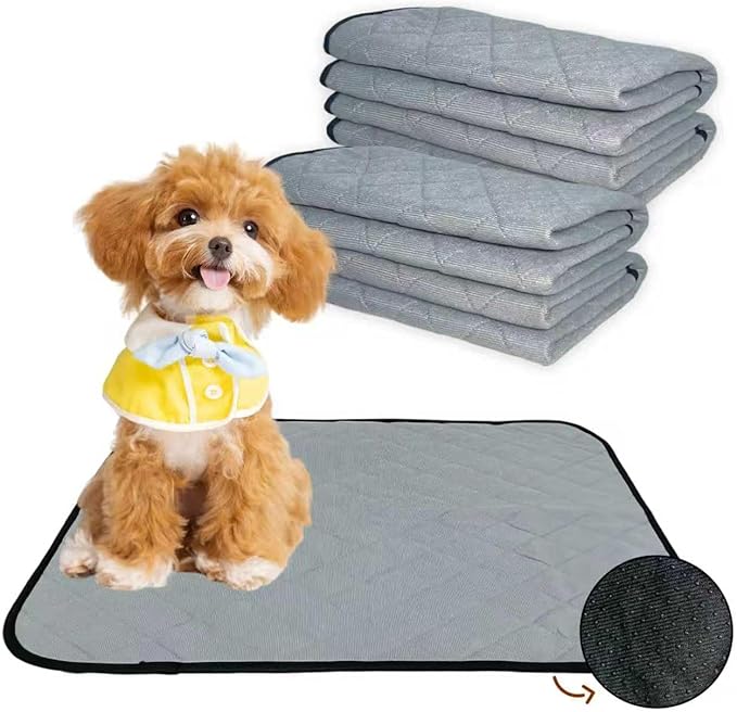Washable Pee Pads for Dogs,Waterproof Dog Training Pads,Playpen Mat,Non-Slip Potty Pads,Super Absorbent Whelping Pads,Puppy Pad with Rounded Corn,Potty Pads (18x24(4 Pack))