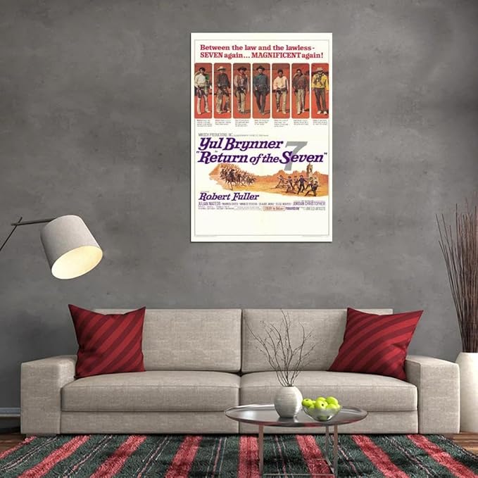 Black Empire Return Of The Seven Movie Yul Brynner Warren Oates Robert Fuller Room Decor Wall Art Print 24x36 Poster