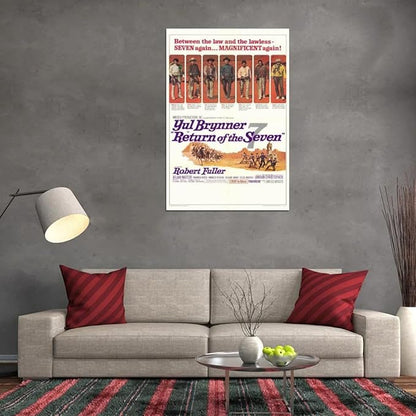 Black Empire Return Of The Seven Movie Yul Brynner Warren Oates Robert Fuller Room Decor Wall Art Print 12x16 Poster