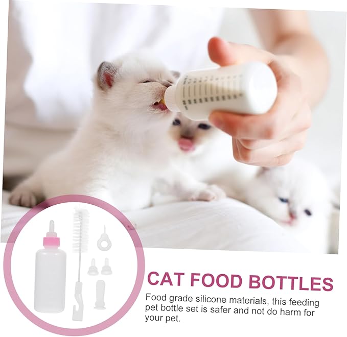 Abaodam Pet Bottle Puppy Feeder Dog Cat Milk Feeding Bottle Reusable Nursing for Small Pet Supply
