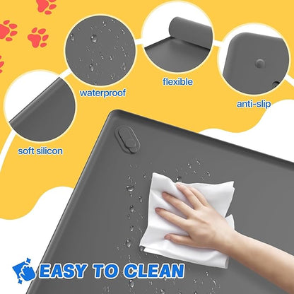 Pawinner 41PCS Puppy Pee Pad Holder Set for Dog, Non-Slip Silicone Dog Puppy Pad Holder for 24.4" x 24.4" Training Pads, High Edge Pee Pad Tray with 4 Magnetic Holder Clamps and 40pcs Puppy Potty Pad