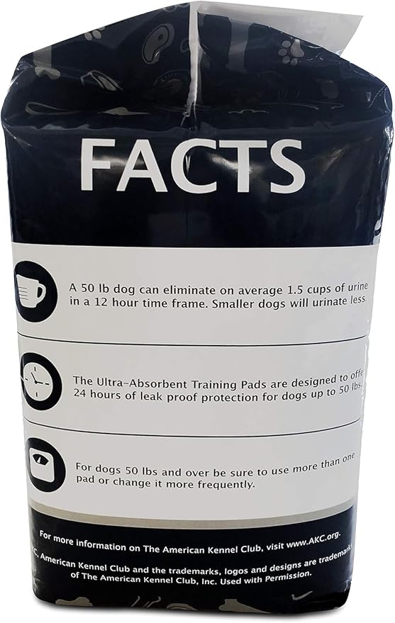 American Kennel Club Scented Puppy Training Pads with Ultra Absorbent Quick Dry Gel – 28 x 30 Pee Pads for Dogs - Fresh Scented - 50 Count, XL (Pack of 2)