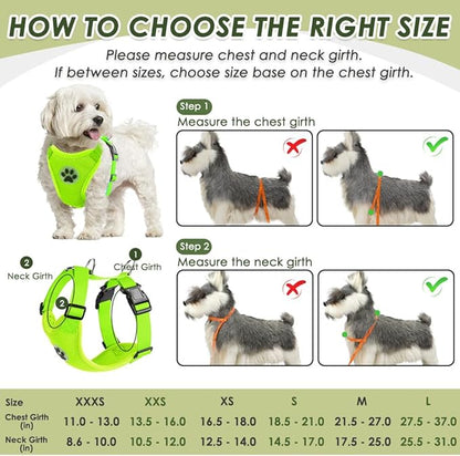 SlowTon Dog Seat Belt Harness for Car, Dog Car Harness Adjustable Mesh Breathable & Dog Seatbelt Safety Tether with Elastic Bungee for Small Medium Large Pets(Lime, Double Clip, XS)