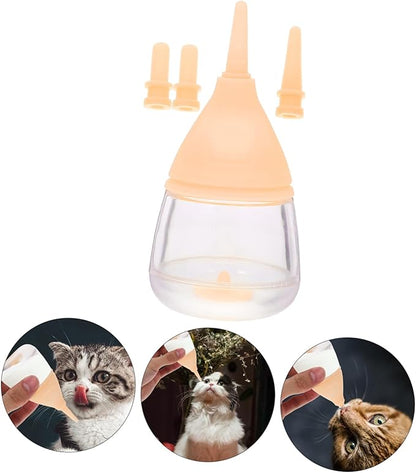 LIOOBO Tiny Pet Nursing Bottle Set Puppy Milk Feeder Newborn Cat Milk Bottle Reusable