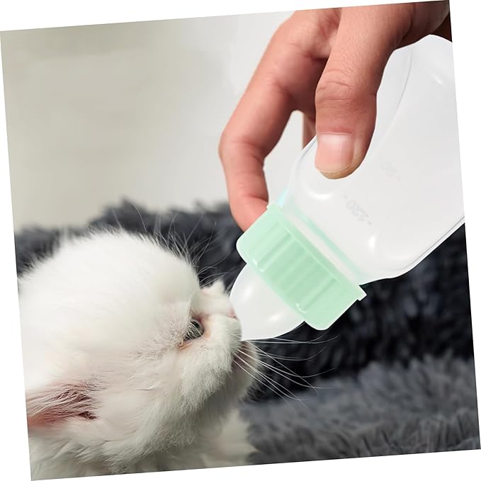 WOONEKY 120ml Pet Bottle Kit for Kitten Puppy Feeding Kitten Milk Feeder Soft Elastic Reusable Nursing Bottle