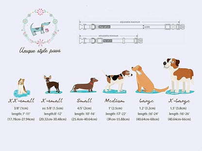 Unique style paws Dog Collar Metal Buckle Puppy Collar for Winter Christmas for Small Medium Large Boys Girls Dogs