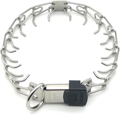 Herm Sprenger Stainless Steel Prong Dog Collar with ClicLock Buckle - for Small Medium Large Dogs – Ultra-Plus Training Pinch Collar with Quick Release - Made in Germany (16in (40cm) x 2.25mm)