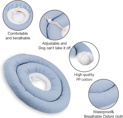 Gagabody Dog Cone for Large Dogs - Comfortable Adjustable Soft Alternative After Surgery - Elizabethan Donut Collar for Recovery - Different Sizes for Cats, Medium and Small Dogs