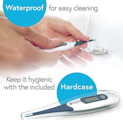 iProven Oral Thermometer, Measures in 10 seconds with flexible tip and fever alarm, Digital Medical Thermometer for adults, kids and toddlers - DTR-1221A