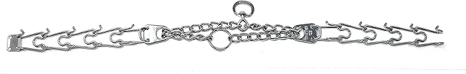 Herm Sprenger Prong Dog Training Collar, 22in x 3.0mm (Neck Size up to 18in) Medium, Ultra-Plus Chrome Plated Steel Pet Pinch Anti Pull Collar for Dogs Made in Germany
