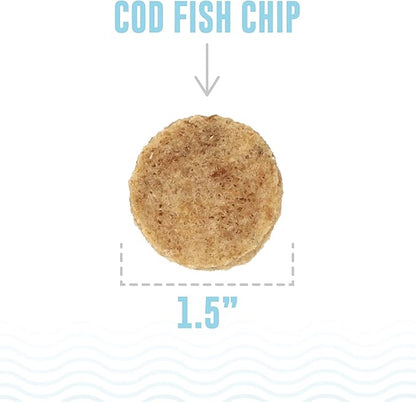 Icelandic+ Fish Chips: Cod - 2.5oz Bag,Dog Treats,Pure Wild-Caught & Air-Dried,Ingredient Crunchy Pet Snacks,Just The Fish Nothing Else,(Pack of 2)