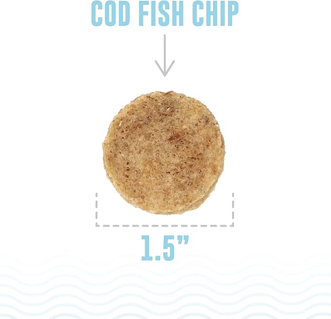 Icelandic+ Fish Chips: Cod - 2.5oz Bag, Dog Treats, Pure Wild-Caught & Air-Dried, Single Ingredient Crunchy Pet Snacks, Just The Fish Nothing Else