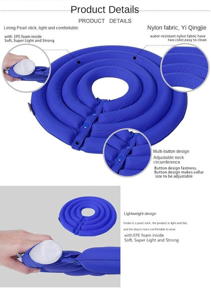 Dog Cone Collar, Inflatable Dog Neck Donut Collar Alternative After Surgery, Soft Protective Recovery Cone for Small Medium Large Dogs and Cats Puppies - Alternative Collar (Pink,XXL)