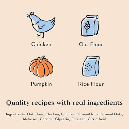 Bocce's Bakery Sunday Roast Training Treats for Dogs – Natural, Low-Calorie, Wheat-Free Training Bites Made with Real Ingredients and Baked in The USA – Chicken & Pumpkin Recipe (2 Pack Bundle)