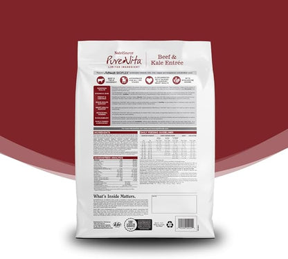NutriSource Pure Vita Beef & Kale Dog Food, 4LB