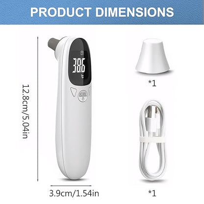 Cat Ear Thermometer for Pet, Accurate 32-42.9℃ Digital USB Rechargeable 5x1.5 Thermometer for Dog Cat Pig Sheep