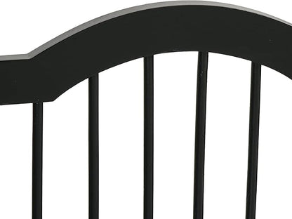 PawHut 24"H Foldable Dog Gate, 3 Panels Freestanding Pet Gate Barriers Indoor with Support Feet, Puppy Fence for Small Dogs, Black