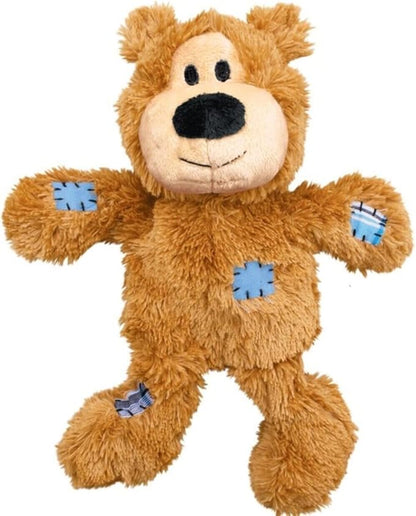 KONG Wild Knots Bears - Durable Dog Toys with Internal Knotted Ropes and Minimal Stuffing for Less Mess (Assorted Colors) (Medium/Large (2 Pack))