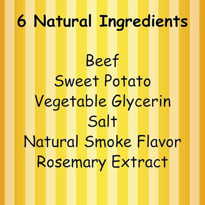 Beef and Sweet Potato Dog Treats, Soft Chicken Jerky for Small and Large Breeds, Naturally Healthy, Made in The USA (5 oz)