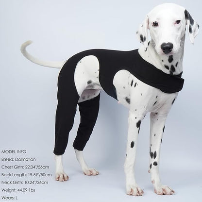 ROZKITCH Dog Surgery Recovery Sleeve for Rear Right Left Leg, Adjustable Pet Prevent Licking Wound Elbow Protector, Dog CCL Surgery Recovery for Sprain ACL Arthritis Joint Care Black 2XL
