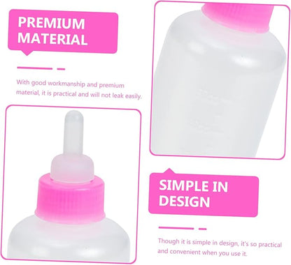 FRCOLOR 9pcs Pet Material Bottles for Newborn Puppies Kittens Rabbits Dog Bottle Kitten Milk Replacer Liquid Feeding Tools