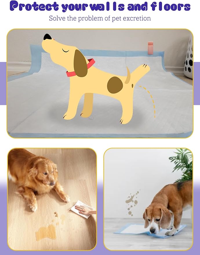 CAPHONT 6 Pcs Potty Training Dog Pee Pad Holder for Leg-Lifting Marking Dogs Indoor Training Pad Holder for Small & Large Size Wee Wee Pad with Nano Gel Strip, White