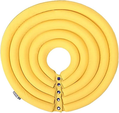 Dog Cone Collar, Inflatable Dog Neck Donut Collar Alternative After Surgery, Soft Protective Recovery Cone for Small Medium Large Dogs and Cats Puppies - Alternative Collar (Ginger,M)