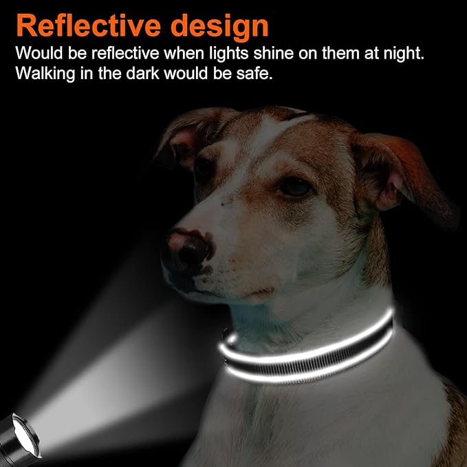 Joytale Reflective Dog Collar, Soft Neoprene Padded, Metal D-Ring, Nylon Pet Collar Adjustable for Small Dogs, Black, S