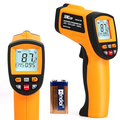 Infrared Thermometer (Not for Human)-58°F to 1382°F, Non-Contact Laser Temperature Gun with Alarm& Data Saving, Temperature Thermometer Measuring Gun for Kitchen Cooking, BBQ, Ovens…